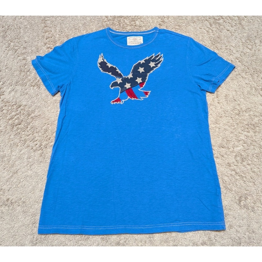 American Eagle Outfitters Bright Blue Eagle Graphic Tee